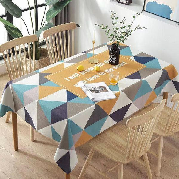 

table cloth home party decor rectangle tablecloths coffee cover for living room modern geometric printed linens wrinkle z0007