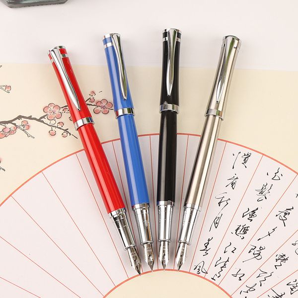 

painting pens color metal pen rotary absorption can change ink bag smooth writing, Black;red