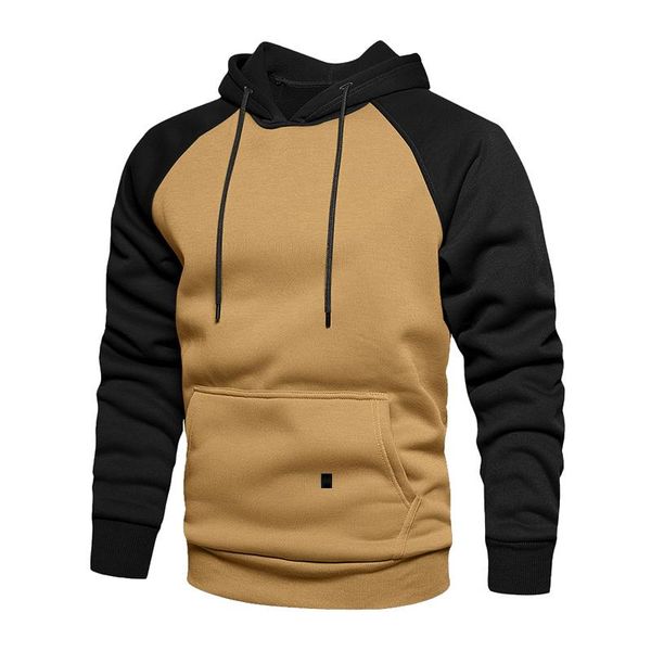 

men's hoodies & sweatshirts winter oversize men long sleeve hooded sweatshirt pullover men's blouse pocket 4xl thick warm coat mal, Black