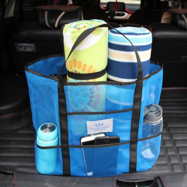 

storage bags large capacity bag summer cool simple mesh net wash handbag beach travel cosmetic box