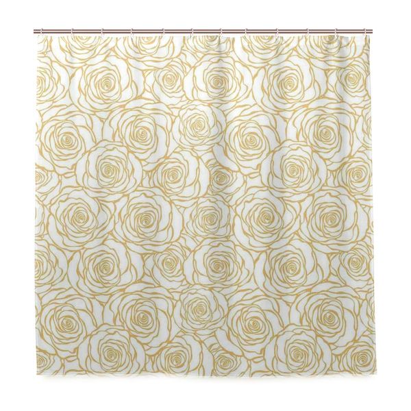 

shower curtain,art deco style floral pattern with roses romantic abstract bouquet garden bath curtain closet curtain home
