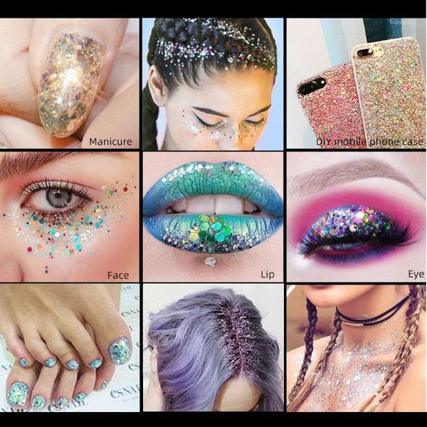 

face body makeup chunky glitters eyeshadow sticks glue set for stage party1
