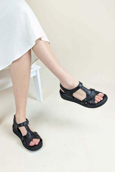 

sandals genuine leather black women 's 1246