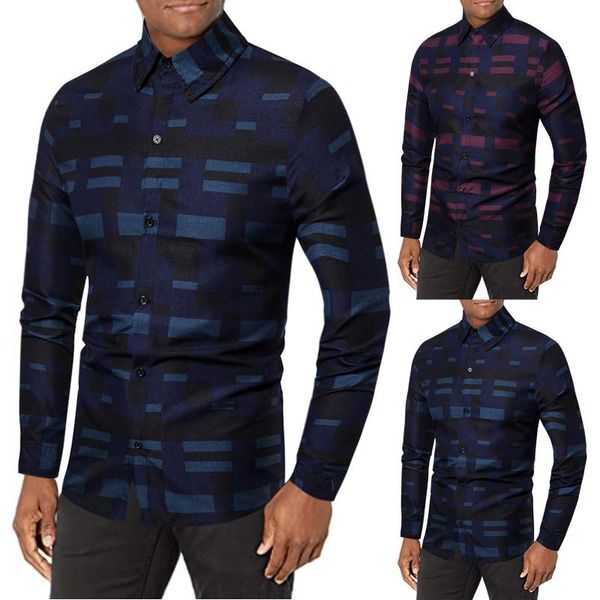 

men's casual shirts turn-down collar shirt long printed autumn sleeve fashion blouse men, White;black