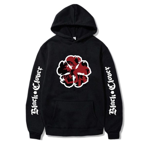 

men's hoodies & sweatshirts black clover anime sweatshirt clothing personality for men/womens pullover hooded