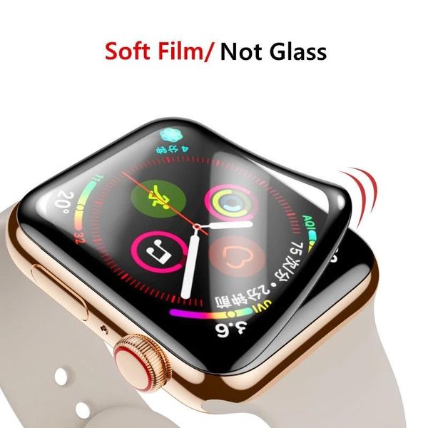 Protetor de tela para Apple Watch Band 45mm 41mm 44mm 40mm 42mm / 38mm Iwatch Soft Film Watch Acessórios Apple Watch 5 4 3 SE 6 7 Novo