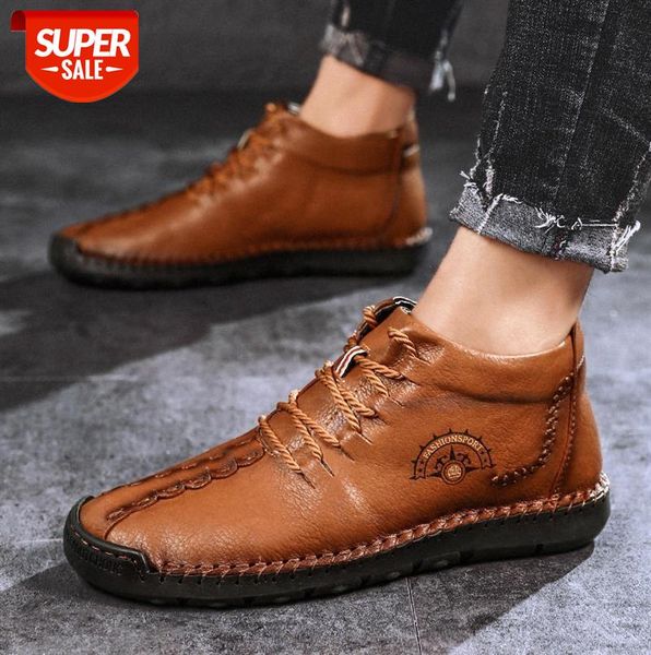 

men's leather shoes casual martin boots large size microfiber #ot0y
