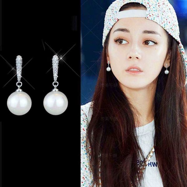 

pearl needle women's korean style short fashion multilateral earrings, Golden