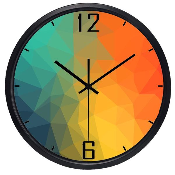 

colorful lingge quartz wall clock modern design silent living room home decor clocks