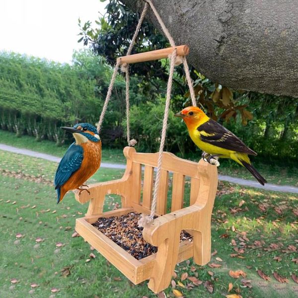 

other bird supplies outdoor wooden feeder swing chair wild seed feeding station for courtyard yard