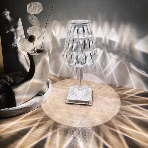 

table lamps modern transparent crystal fashion light art de bedroom bedside sunset cute style creative decorative desk lamp