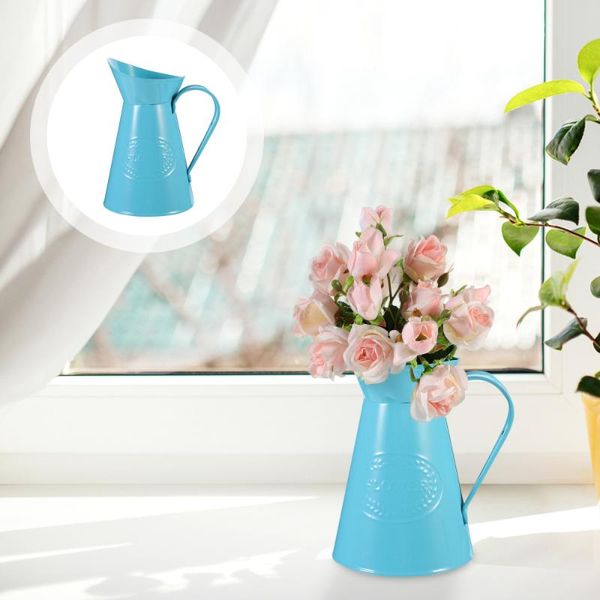 

vases 1pc flower bucket iron home adornment dried flowers storage