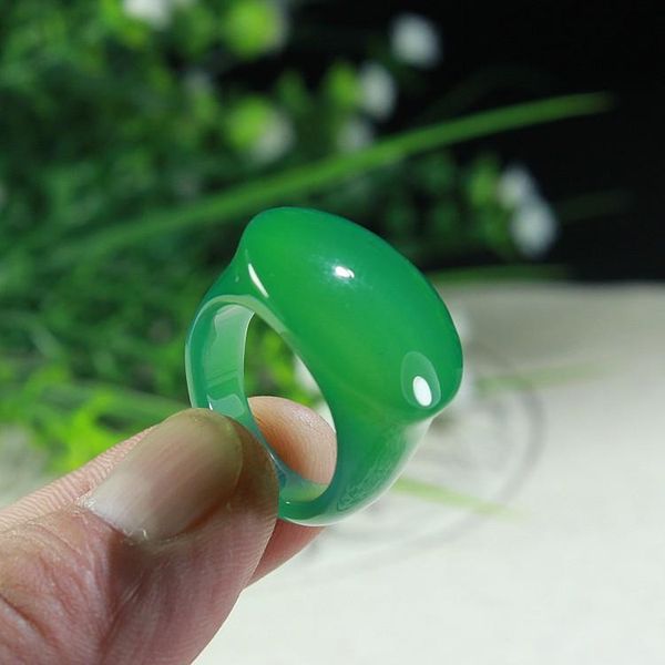 

cluster rings natural black green agate ring for men women with texture handmade brand jadeite jade jewelry stone, Golden;silver