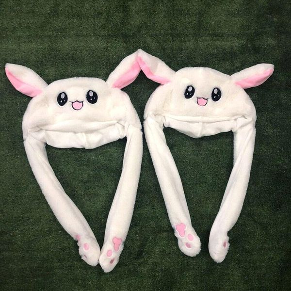 

outdoor hats ly ear hat can move airbag magnet cap plush toy gifts fms19, Black;white