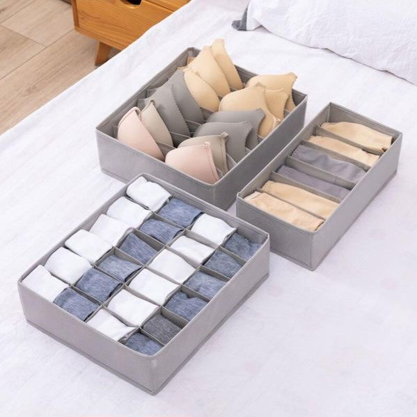 

storage drawers 3 pezzi scatola di immagazzinaggio pieghevole multisize tessuto non armadio cassetto rettangolo custodia reggise