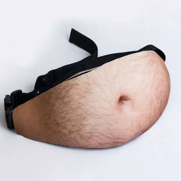 

outdoor bags running waist funny dad bod money belt bag men travel flesh color creative fanny pack beer fat belly bum pouch
