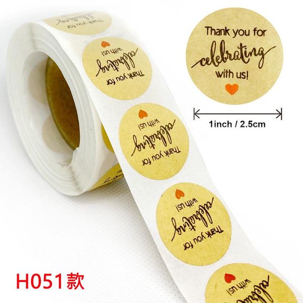 

window stickers 500pcs/roll thank you handmade sticker circle stationery wedding birthday envelop gift package seal
