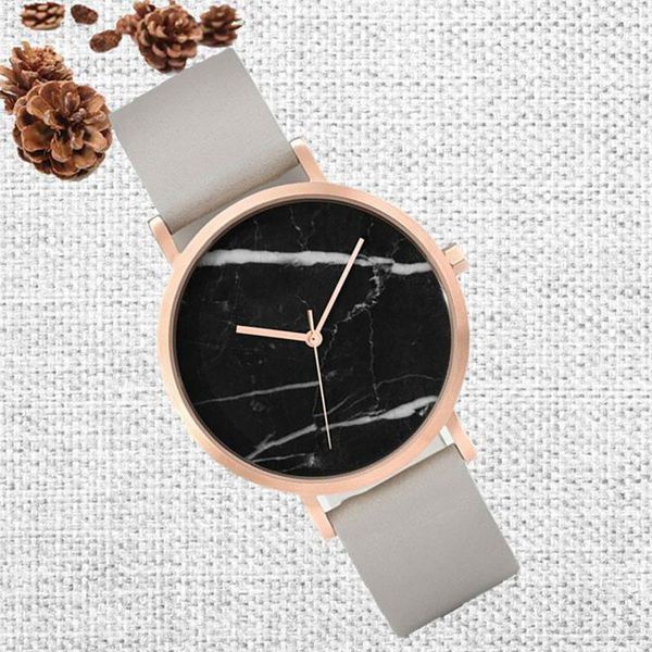 

wristwatches fashion stone grain watch men women leather imitation belt analog small dial quartz ladies watches montre femme, Slivery;brown