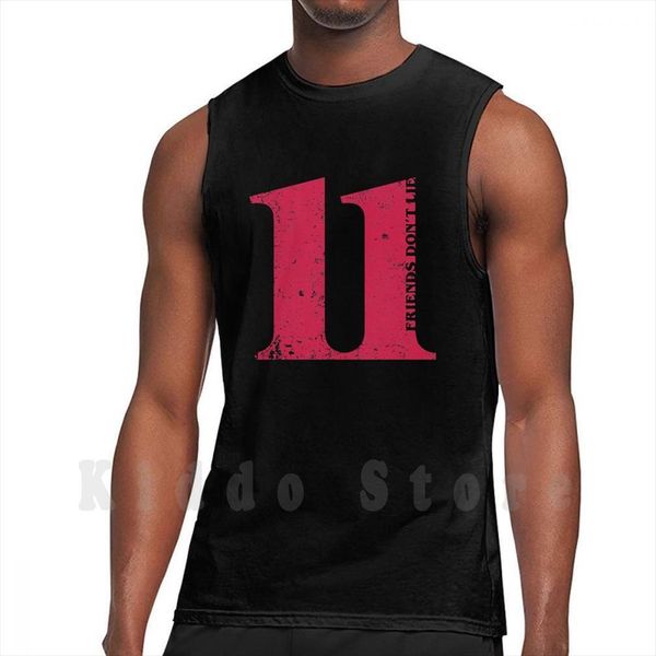 

eleven friends dont lie tank vest sleeveless el 11 upside the down, White;black