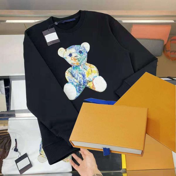 

designer fashion men sweater hoodie long sleeve caasual sweatshirt letter autumn spring thin breathable quality s-3xl, Black