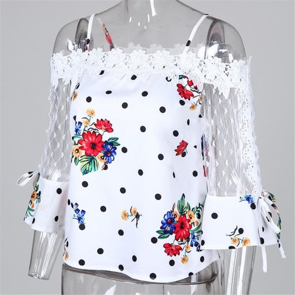 

women's blouses & shirts 2021 lace ruffles chic blusa feminina blouse short sleeve casual shirt women clothing girls, White