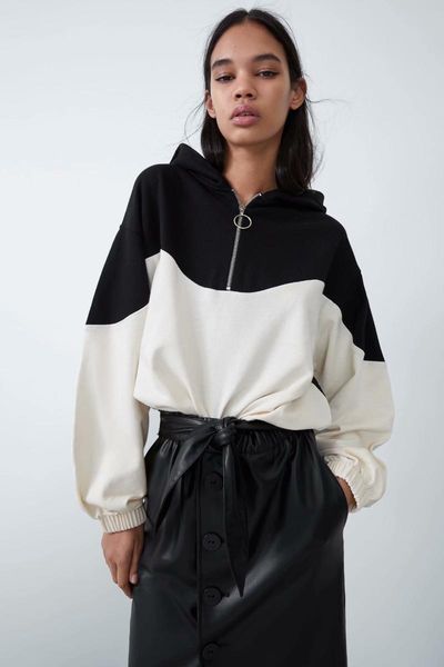 

women's hoodies & sweatshirts 2021 autumn womens dress zipper hooded mixed colors hoodie /40, Black