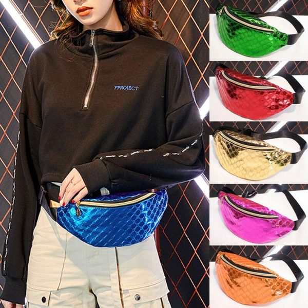 

neon waist bag female belt brand fashion waterproof chest handbag colorful fanny pack belly bags purse