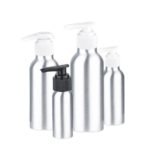 

storage bottles & jars 30ml 50ml 100ml 120ml 150ml 250ml travel bottle empty cosmetic containers aluminum cosmetics hand lotion pump 20pcs/l