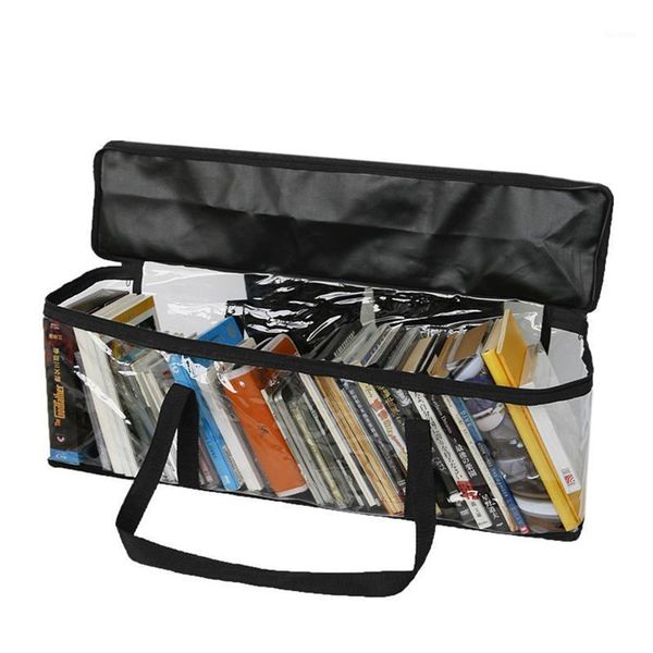 Borse portaoggetti Borsa Custodia protettiva in PVC Carry Organizer Libreria mobile Trasparente Libro per la casa Trasparente
