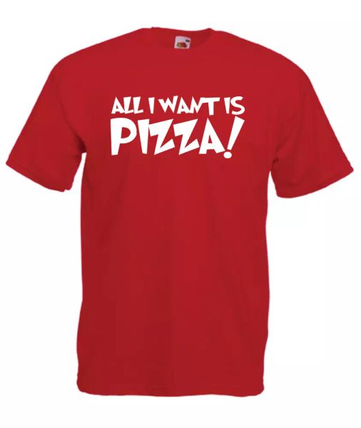 

i want pizza xmas gift idea mens women t shirts multi-color size s-2xl, White;black