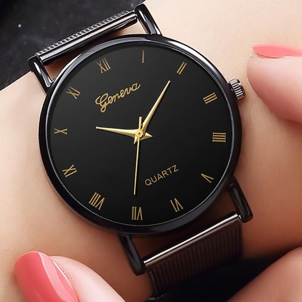

wristwatches simple women watches relogio masculino fashion women's quartz wrist for men ladies ultra-thin steel bracelet, Slivery;brown
