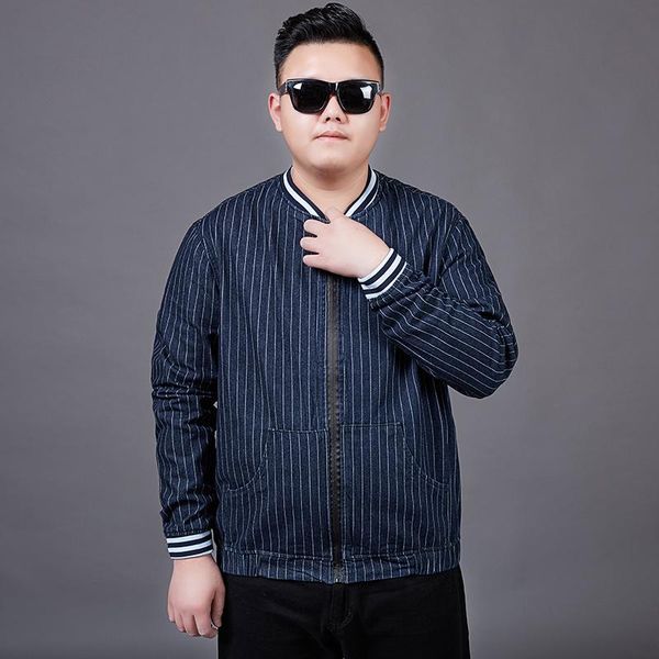 

men's jackets 2021 spring plus size 8xl 7xl 6xl 5xl coat tide loose man big casual large striped jacket, Black;brown