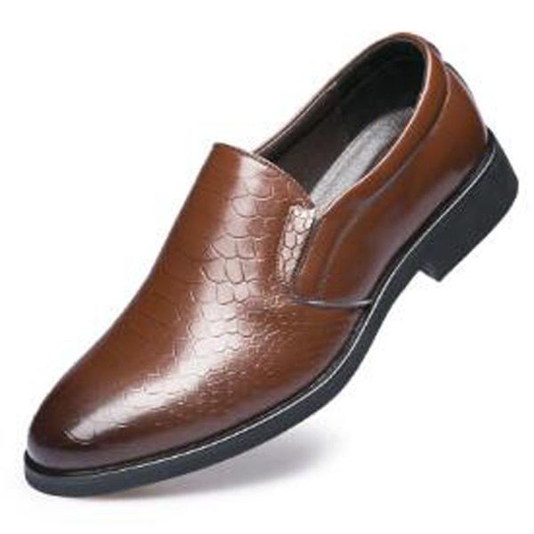 

leather shoes spring microfiber dress casual men business loafers zapatos de hombre para hombres, Black