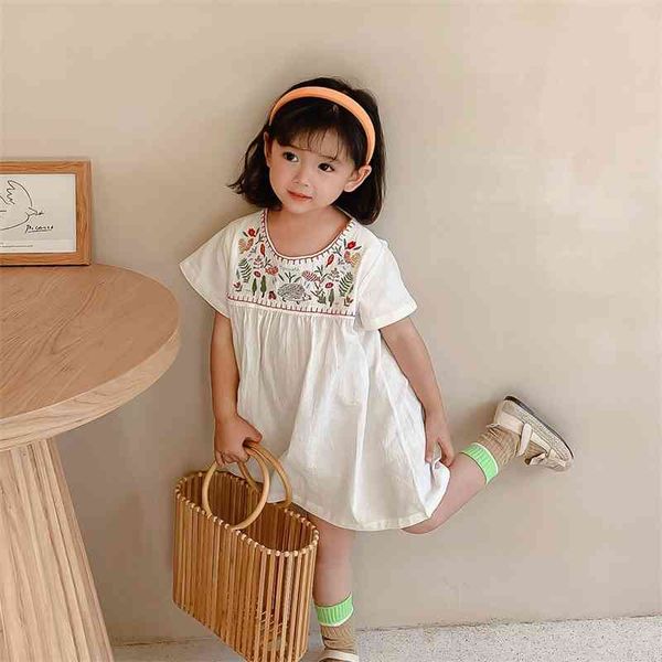 

summer arrival girls fashion floral dress kids korean design dresses girl clothes 210528, Red;yellow