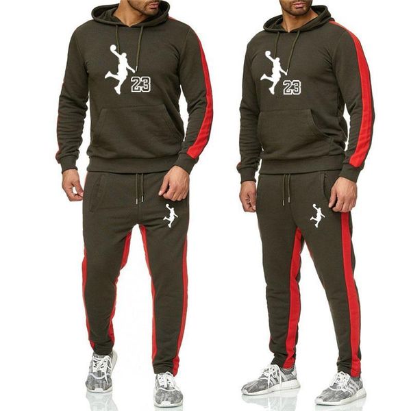 

men's tracksuits tracksuit zipper hoodie cardigan+sweat pants brand hooded men casual cotton fall winter warm workout sweatshirts sport, Gray