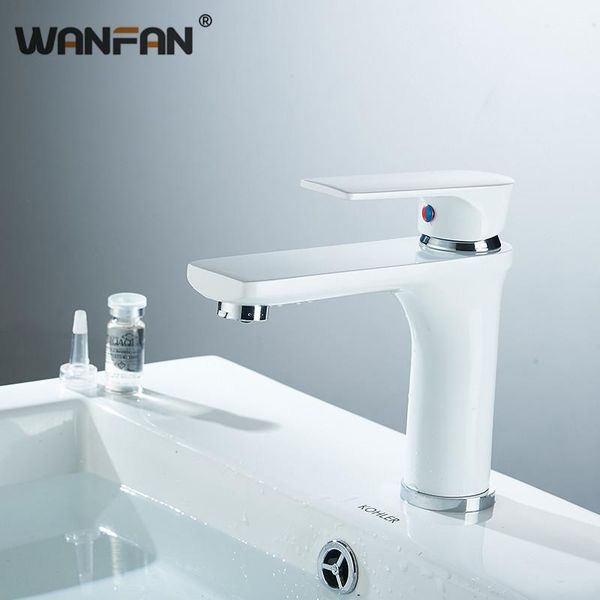 

modern white bathroom basin faucet chrome finish single handle deck mounted black and cold water mixer sink tap 88311 faucets