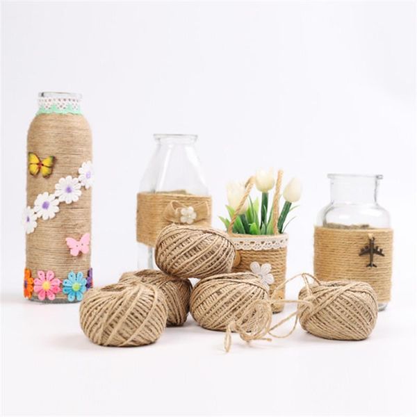 

natural color jute rope wedding decoration creative handmade decorative scrapbook po wall accessories-s sashes