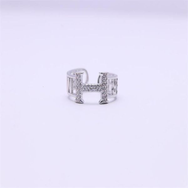 

ring fashion plated zircon diamond fashion light luxury personalized simple geometric jewelry, Silver