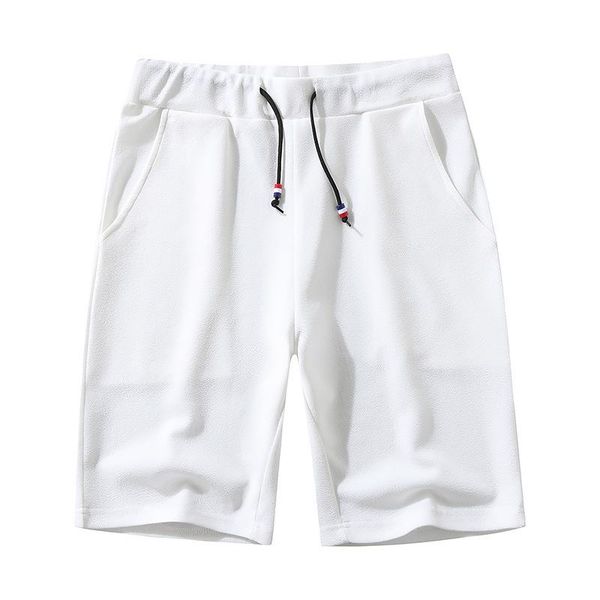

men's elastic jogging drawstring knit shorts 16/5000 fitness, running, sorts gym clothing, White;black