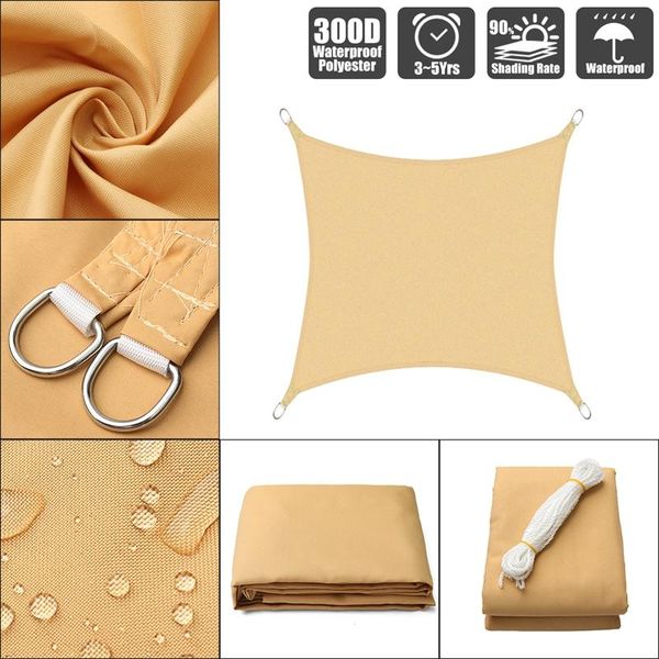 

shade sand 300d 160gsm rectangular shading sail polyester oxford household waterproof sunscreen garden outdoor awning parts