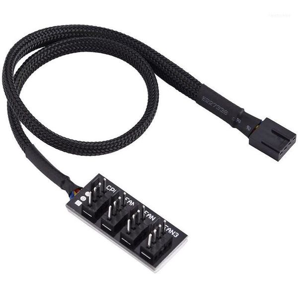 

fan hub, 4-pin computer cpu / chassis power multiplexer connector cable adapter for radiator11