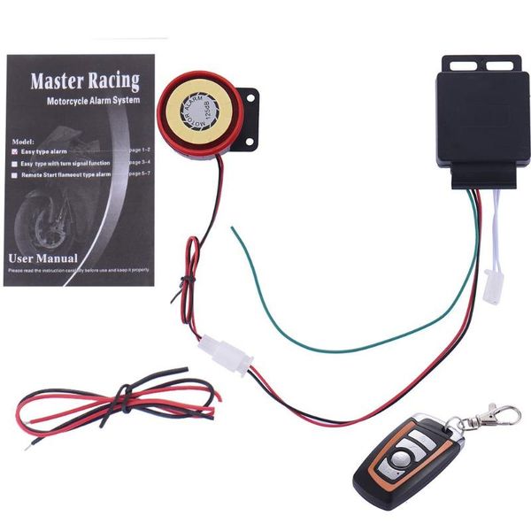 

theft protection motorcycle bike alarm system anti-theft 12v security moto remote control engine start alarme speaker vibration