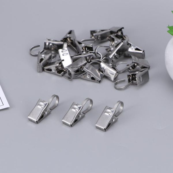 

rustproof drapery ring satin nickel curtain clips with hook & drapes