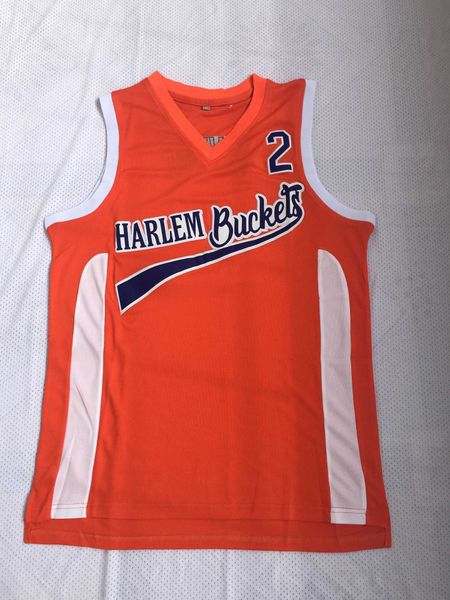 

uncle drew harlem buckets kyrie #2 irving orange movie basketball jersey men shirts, Black