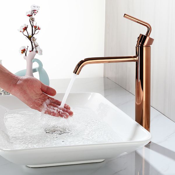 

bathroom sink faucets basin faucet chrome/black/brushed gold/gold/rose gold brass cold and water mixer tap deck mounted uwem