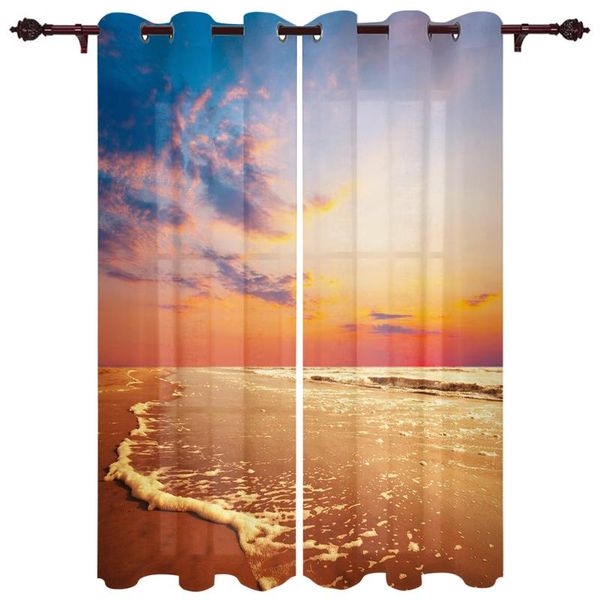 

luxury modern window curtains golden coast sunset bedroom living room dining decoration translucent beautiful curtain & drapes