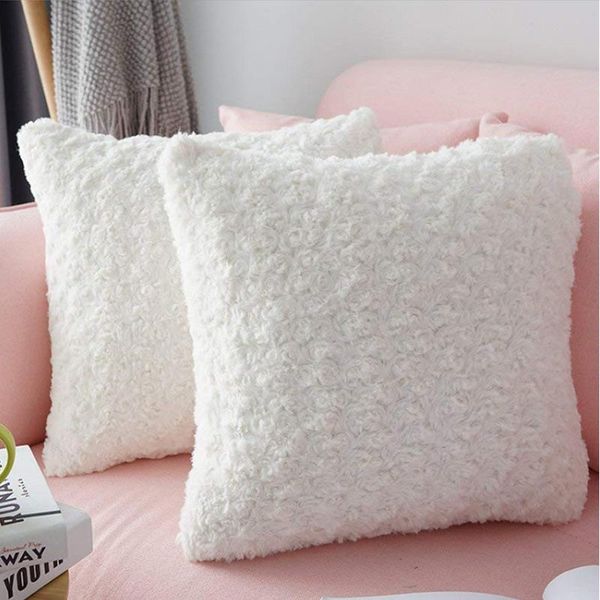 

cushion/decorative pillow luxury soft plush faux fur cushion covers for sofa decorative throw couch bed 45x45