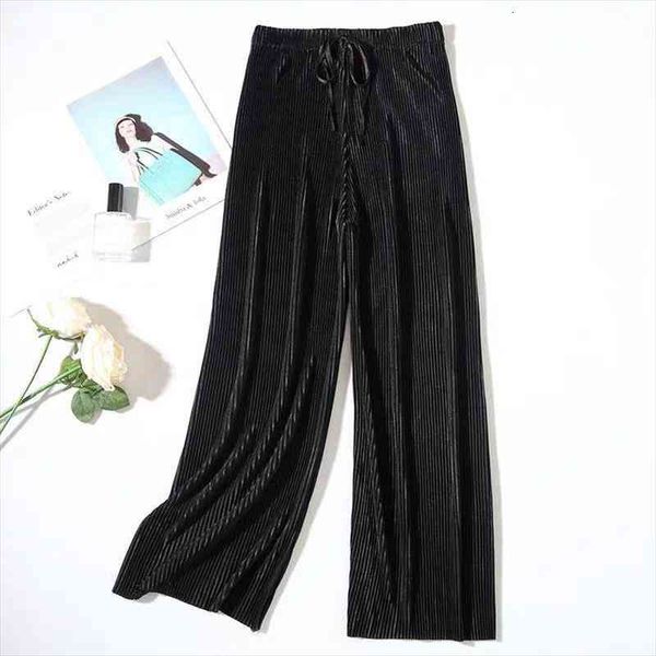 

autumn loose, slim, high womens capri waist, mopping pants, straight casual plus size joggers women sweatpants, Black;white