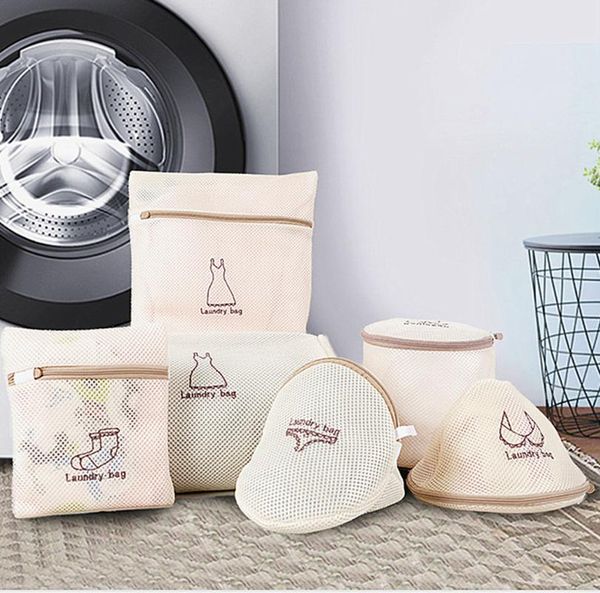 

laundry bags 3 colors embroidery bag protected underwear bra socks dedicated washing pouch zipper mesh lingerie wash