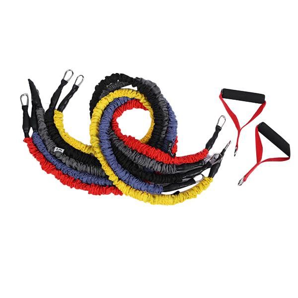 

resistance band kit extreme workout with door anchor handles and ankle straps stackable up for training bands